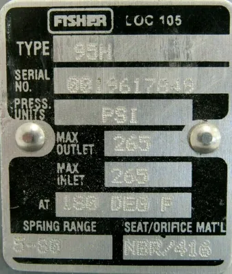 NEW FISHER 95H PRESSURE REGULATOR
