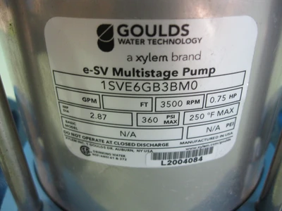 NEW Goulds 1SVE6GB3BM0