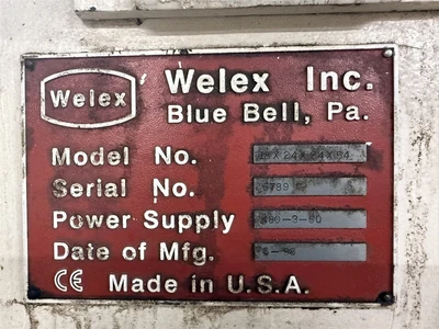 USED WELEX 18 X 24 X 24 X 54