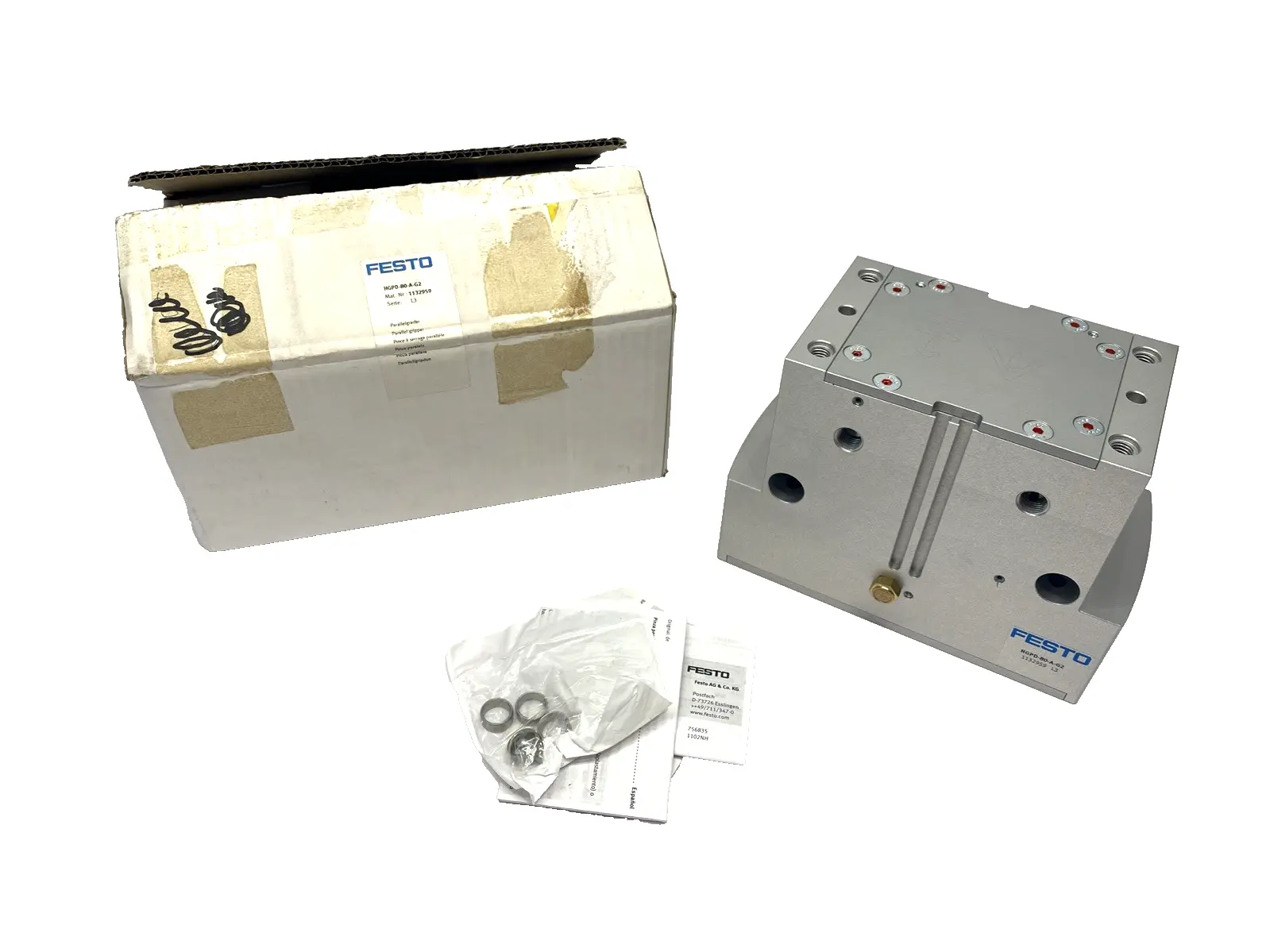 HGPD-80-A-G2, 1132959 | Festo HGPD-80-A-G2 Parallel Gripper, 20mm Each Gripper Stroke 1132959 - New Other