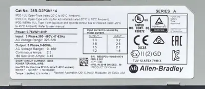New | in-Stock Allen-Bradley 25B-D2P3N114 Automation Control (HMI) California US | Heavy Wall Consulting #1310657