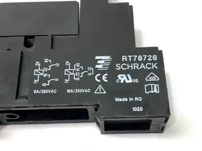 USED SCHRACK SOCKET BASE W/ OMRON G2RL-24 RELAY 12VDC LOT OF 2