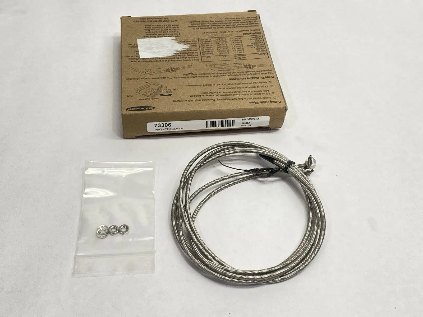 USED BANNER ENGINEERING FIBER SENSOR CABLE 73306