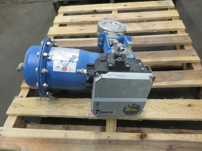 Jamesbury 4"-150  Butterfly Valve with Pneumatic Actuator and Positioner , Unused