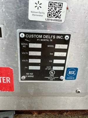 12-0052 Custom Deli DILW6C 6' Full Service Hot Case
