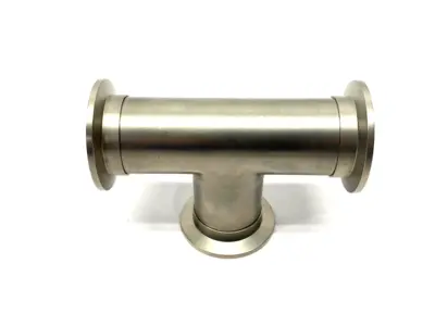 USED AGILENT STAINLESS STEEL TEE FITTING 2.46" CLEARANCE NW40