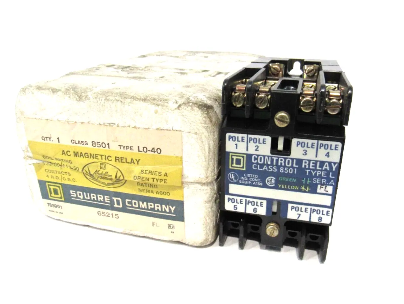 NEW SQUARE D 8501-LO4O MAGNETIC RELAY SER.A 8501LO4O