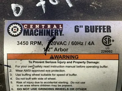 Used CENTRAL MACHINERY _UNKNOWN_ Polishing Machinery including Buffers Ohio US | HGR 24 #1508047