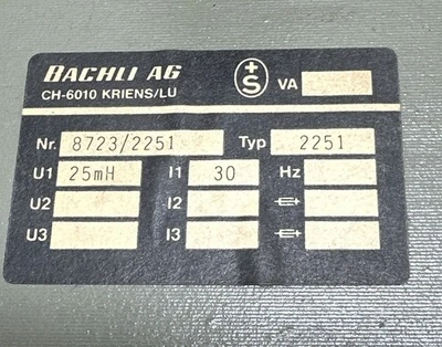 NEW BACHLI AG 8723/2251