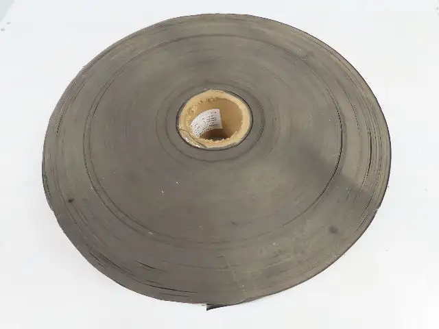 12140 Flexible Magnetic Strip Tape Adhesive Back 12 Mil x  4"x 1300' Roll Black