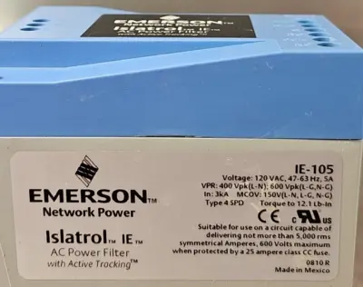 Emerson IE-105 Islatrol IE AC Power Filter 120VAC 5A loc4B12