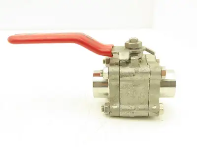 TBV 15B123636GT Stainless Ball Valve 1" Socket Weld 3Pc 1500 WOG CF3M  Lot of 2