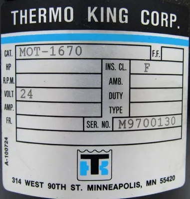 NEW THERMO KING 304-504 MOTOR MOT-1670 24V 304504 6" SHAFT