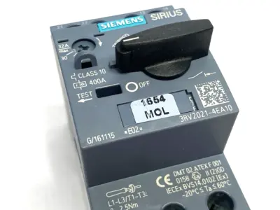 USED SIEMENS SIRIUS MOTOR PROTECTION CIRCUIT BREAKER SIZE S00