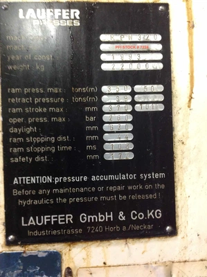 USED 1993 LAUFFER RPN 320