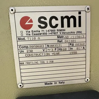 Used 1998 SCMI T110A Woodworking Shapers Illinois US | Pleasant Street Machinery #1261616