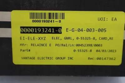 NEW Reliance Electric 0-55325-8 Current Voltage Control Board Card STOCK G359A