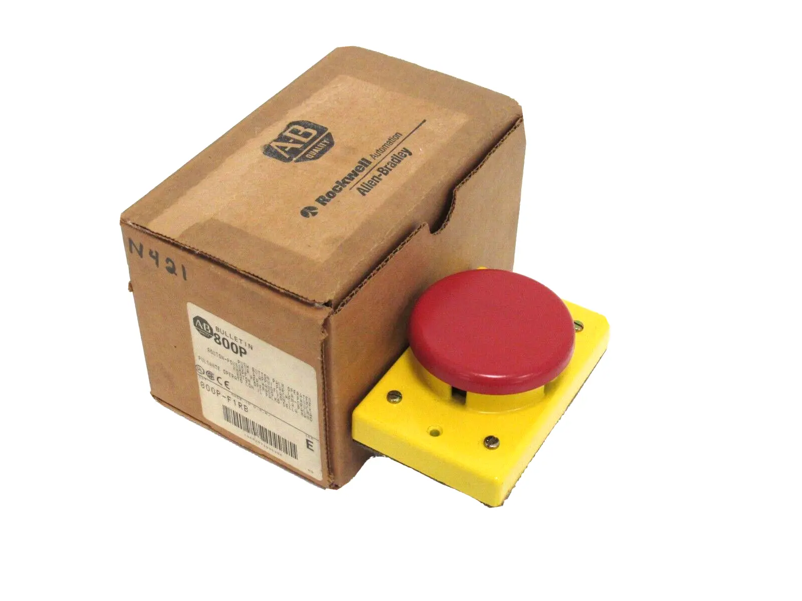NEW ALLEN BRADLEY 800P-F1RB PUSH BUTTON SER.E 800PF1RB