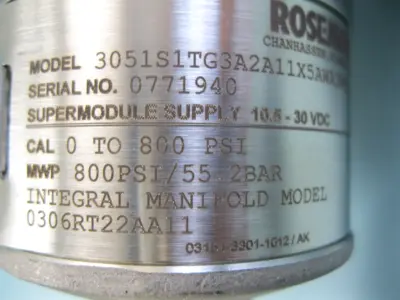 NEW Rosemount 3051 S1TG3A2A11X5AWA3WM1B4I5M5