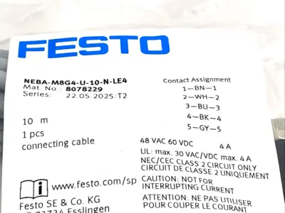 New | in-Stock Festo 8078229 Cable & Wire Michigan US | Maverick Industrial Sales #1391480