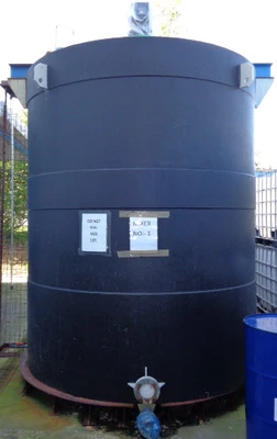 10,000L Black Polypropylene Vertical Mixing Tank