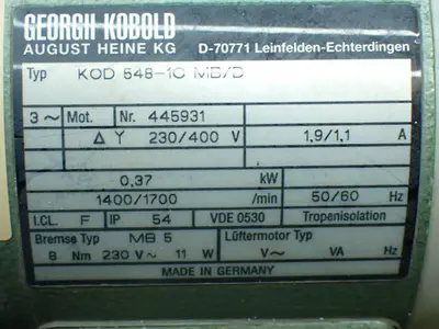 New | in-Stock GEORGII KOBOLD KOD 5481C MB/D Miscellaneous MRO | HGR 24 #748921
