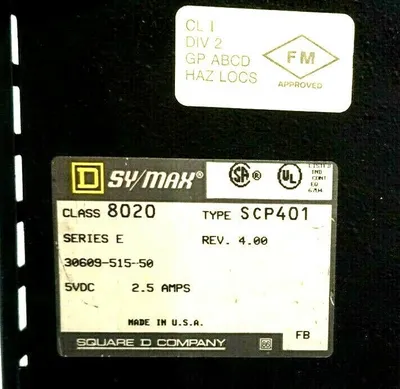 USED SQUARE D SYMAX 8020-SCP401 PROCESSOR MODULE SER.E 8020SCP401