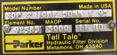 NEW PARKER 30P2110BE50NN195 HYDRAULIC FILTER