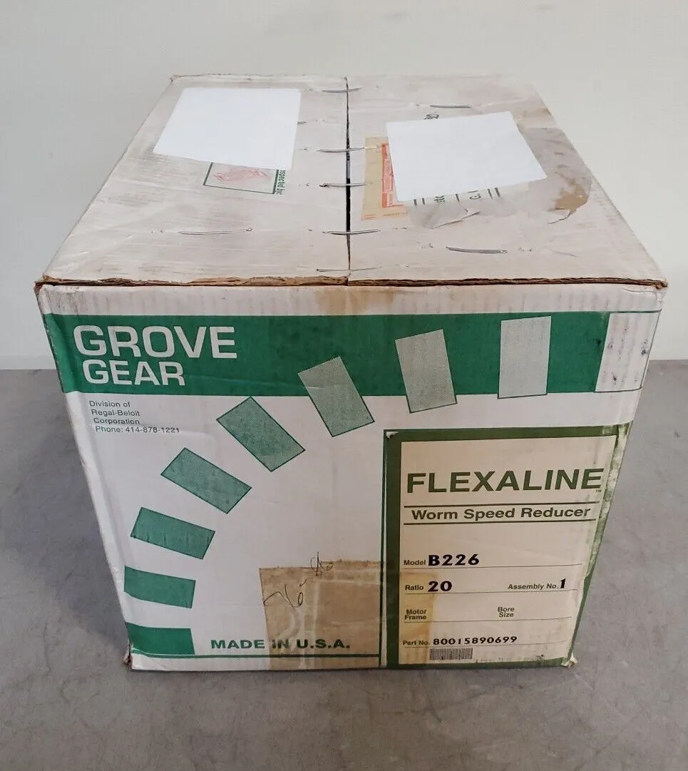 GROVE GEAR B226 20:1 RATIO WORM SPEED REDUCER. 4F-34