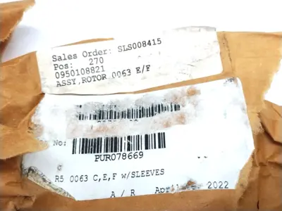0950108821, 0950.108.821, R5 0063, RA0063 F | 0950.108.821 Rotor W/ Sleeves, R5 0063, - New Other