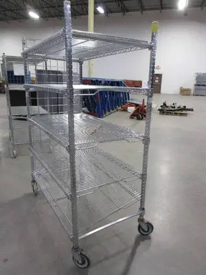 CARI ALL, METRO STYLE,  WIRE SHELVING ON WHEELS