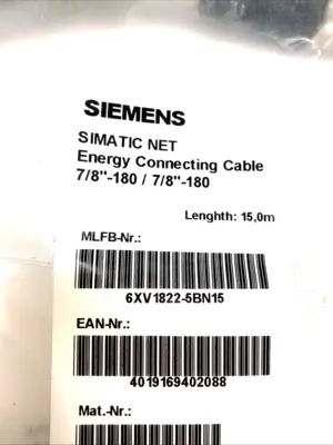 NEW SIEMENS 7/8" POWER CABLE 5-POLE 15M 600V