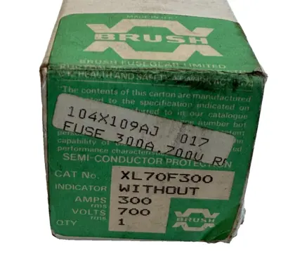 NEW BRUSH XL70F300 FUSE 300A 700VAC