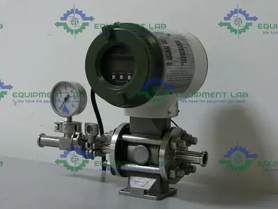 USED YOKOGAWA ADMAG CA CA115SN MAGNETIC FLOWMETER W/ 3/4" SANITARY FITTINGS & ANDERSON GAUGE