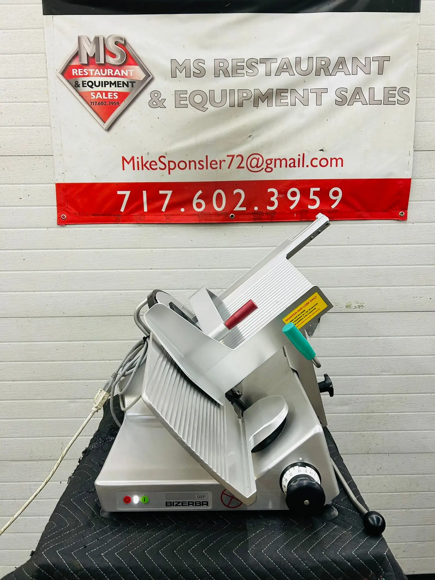 Bizerba 2017 GSPH Manual Deli Slicer Fully Refurbished Tested Working!