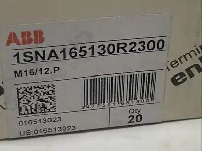 1SNA165130R2300 | ABB  Ground Terminal Block Green/Yellow M16/12.P LOT OF 20 - New Other