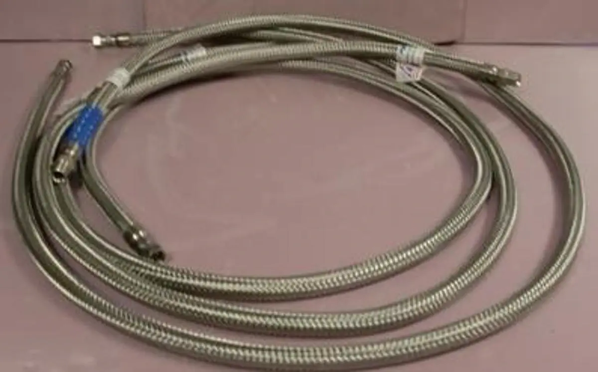 QTY. 3. HOSE MASTERS STAINLESS STEEL BRAIDED METAL...