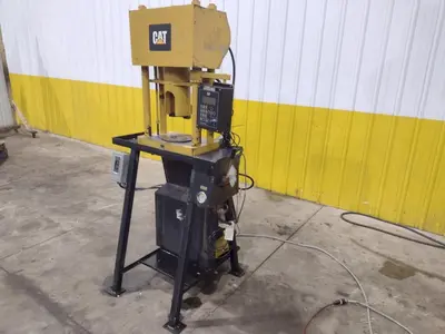 CAT CRIMPUTER HOSE CRIMPING & COUPLING PRESS , WITH TOOLING DIES & ENERPAC HYDRUALIC UNIT: YOBRO #24865