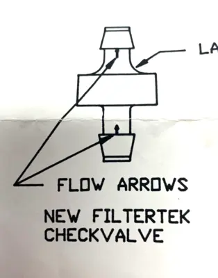 431000-400 | FilterTek  Plastic Check Valve - New Other