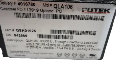 NEW FUTEK QSH01925 LOAD CELL QLA106