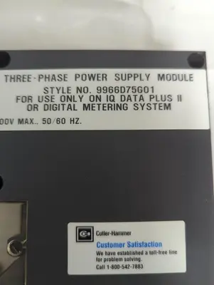 Used CUTLER-HAMMER 9966D75G01 Miscellaneous Equipment (Electrical & Power) Ohio US | Surplus Asset Holdings #1295339