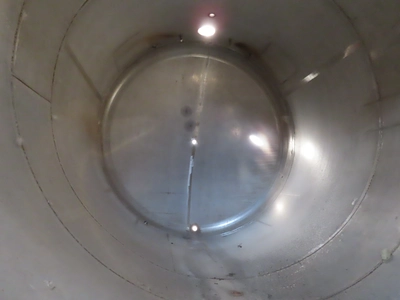 6000 gallon Vertical Stainless Steel Tank, rated 50 psi internal pressure