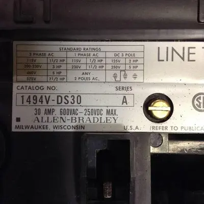USED ALLEN BRADLEY 1494V-DS30 SER A