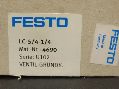 Festo 4690 U102 LC-5/4-1/4 Pneumatic Valve Body Block 116psi