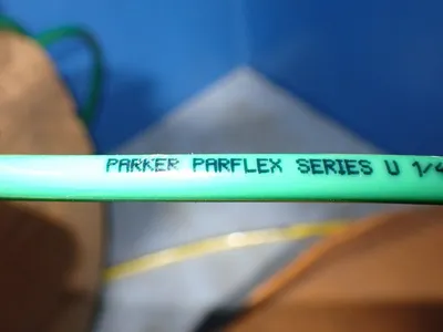 1/4 O.d X 1/16 Wall Parker Parflex Tubing Green And Yellow