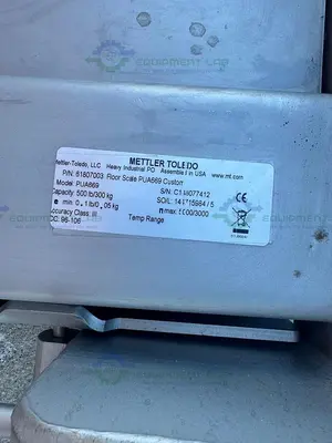 USED METTLER TOLEDO PUA669 STAINLESS STEEL SCALE 500 LBS W/ 36" X 36" PLATFORM, RAMPS
