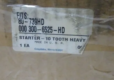 NEW IMI HI TORQUE 80-739HD 000 300-6525-HD 10 TOOTH HEAVY STARTER