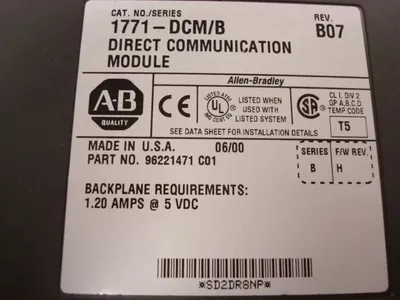 Allen Bradley 1771-DCM/B Direct Communication Module B07 Used