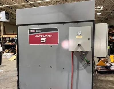 Used 2015 LINCOLN ELECTRIC AUTO-MATE 5 WITH FANUC ARC MATE 0IB ROBOTS AND R-30IB MATE CONTROL Robotic Welding Cells | Harbor Machinery Inc. #1283398