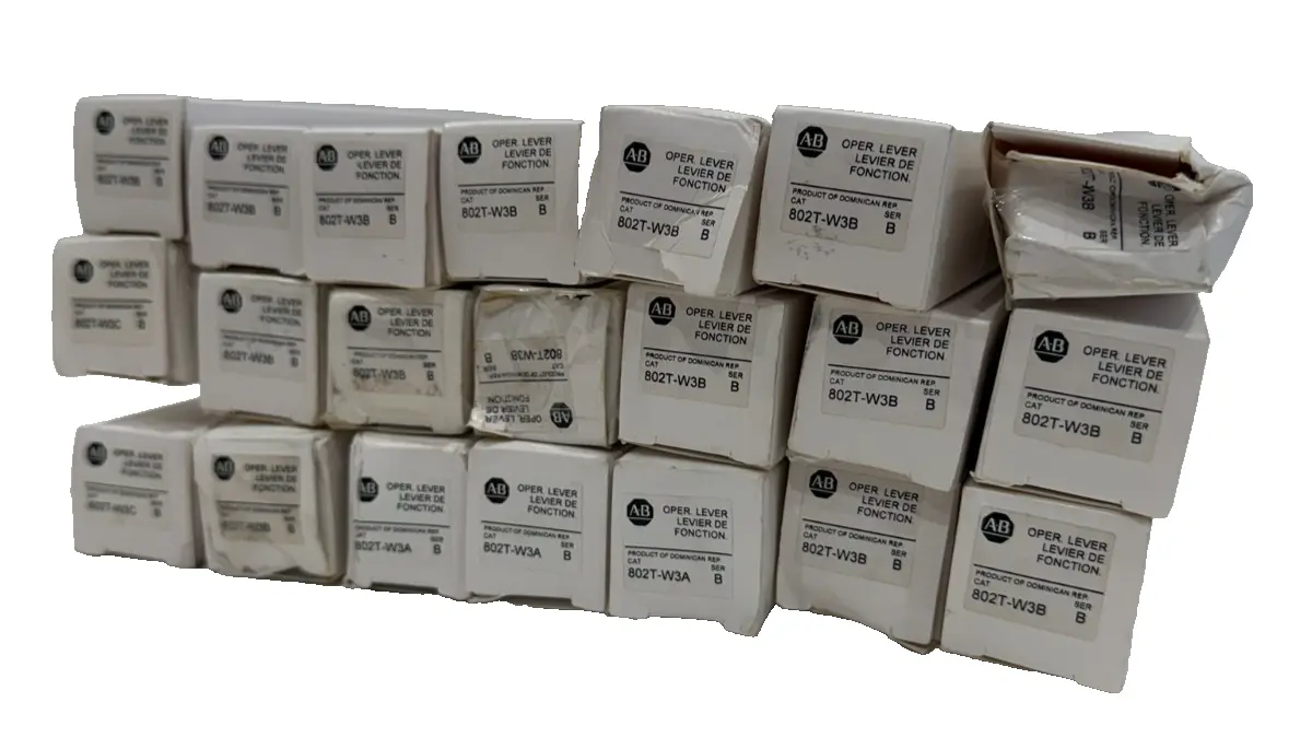 LOT OF 21 ALLEN BRADLEY 802T-W3B OPERATING LEVER 802T-W3A ,802T-W3C NEW, SURPLUS